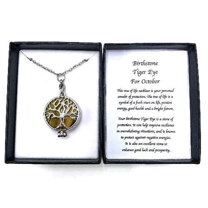 Birthstone Necklace Tiger Eye October - 1st Stop Marshall's Health Shop, Gift Shop! - Heath and Natural Therapy New Brighton Christchurch - Naturopath