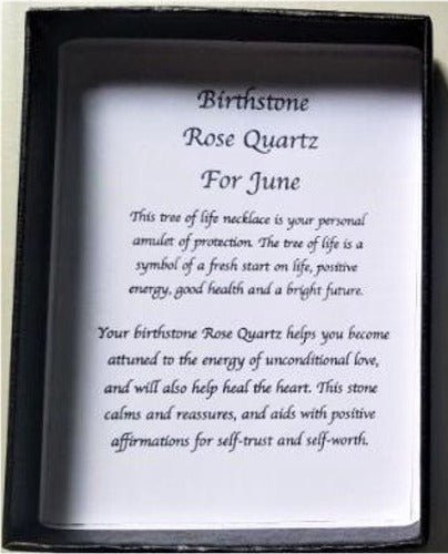 Birthstone N/Lace Rose Quartz June (BN6) - 1st Stop Marshall's Health Shop, Gift Shop! - Heath and Natural Therapy New Brighton Christchurch - Naturopath