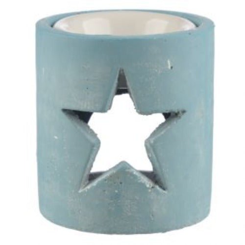 Blue Eden Christmas Star Concrete Oil Burner - 1st Stop Marshall's Health Shop, Gift Shop! - Heath and Natural Therapy New Brighton Christchurch - Naturopath