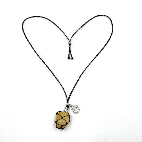 Braided Stone Necklace Honey Jade - 1st Stop Marshall's Health Shop, Gift Shop! - Heath and Natural Therapy New Brighton Christchurch - Naturopath