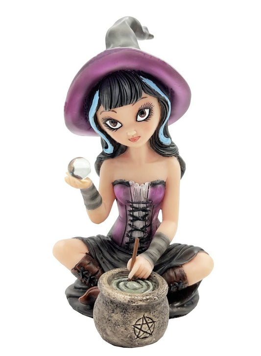 Witch Figurine With Crystal Ball
