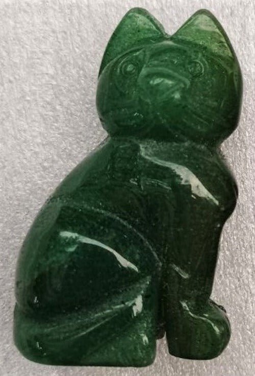 Cat Figurine Aventurine - 1st Stop Marshall's Health Shop, Gift Shop! - Heath and Natural Therapy New Brighton Christchurch - Naturopath