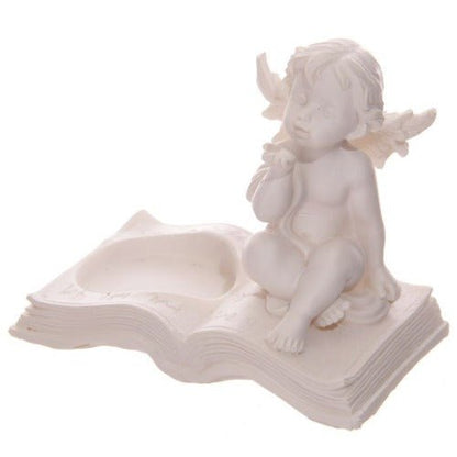 Cherubs On Book T/Light Candle Holder - 1st Stop Marshall's Health Shop, Gift Shop! - Heath and Natural Therapy New Brighton Christchurch - Naturopath