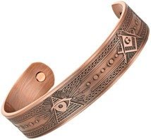 Copper Magnetic Bracelet Eye of Providence - MarshallsHealthShop