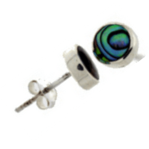 Coro Jewellery Stud New Zealand Paua Sterling Silver  SKU: EP9