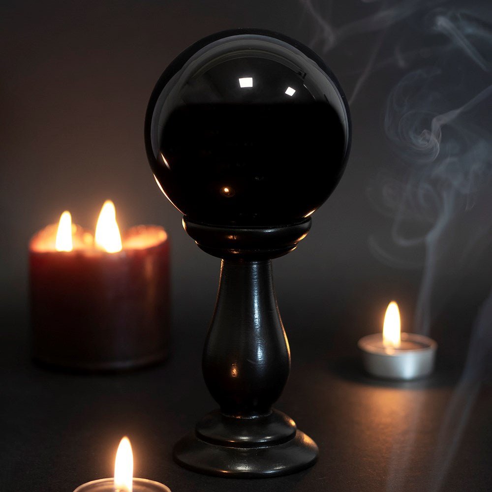 Crystal Ball Black Small/Wooden Stand - MarshallsHealthShop