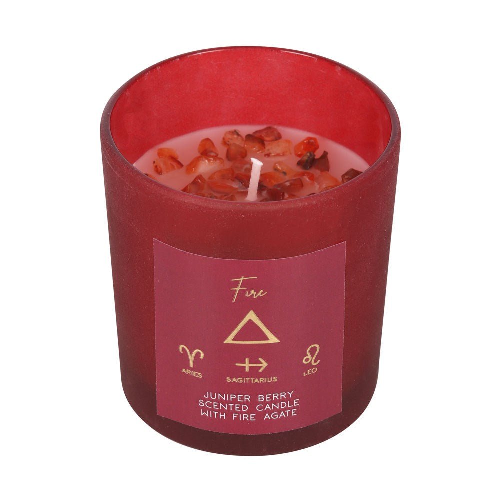 Crystal Chip Candle Fire Element Juniper Berry - 1st Stop Marshall's Health Shop, Gift Shop! - Heath and Natural Therapy New Brighton Christchurch - Naturopath