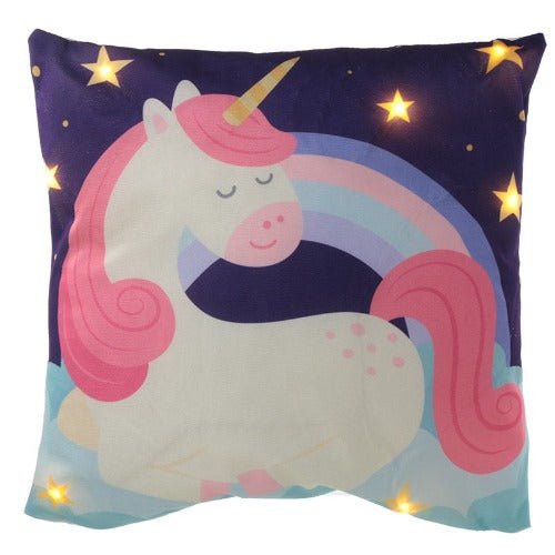 Cushion LED Unicorn Over 40x40cm - 1st Stop Marshall's Health Shop, Gift Shop! - Heath and Natural Therapy New Brighton Christchurch - Naturopath