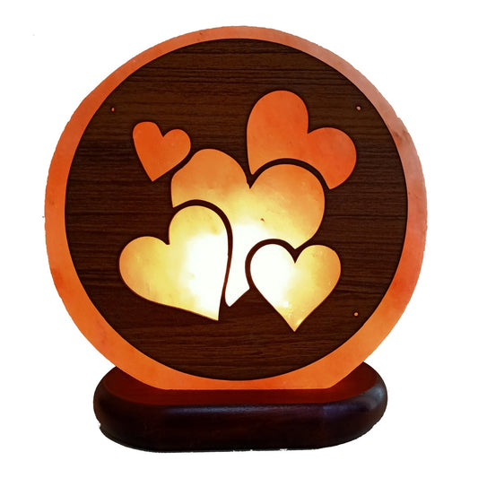 Himalayan Salt Lamp Heart Design Authentic Himalayan Salt Lamp. Each item comes with an electric cable and a bulb.  Lamp Diameter 20cm  Base Diameter 17cm  SKU: 985HT