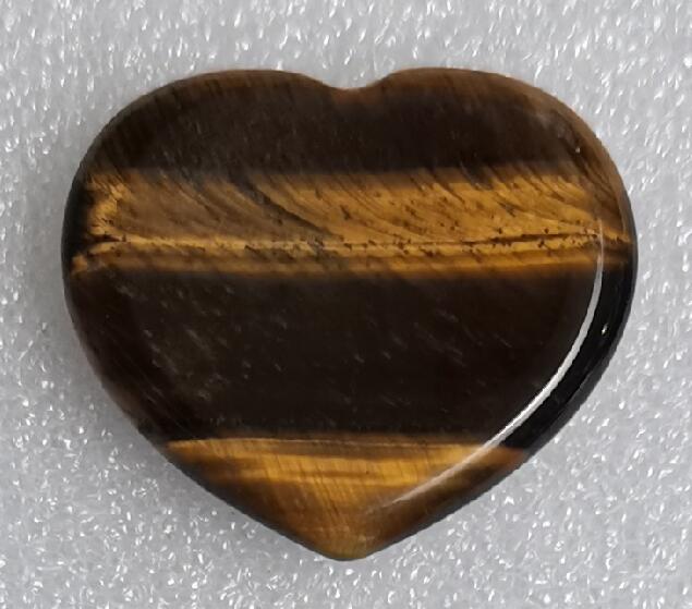 Worry Stone Heart - Tiger Eye