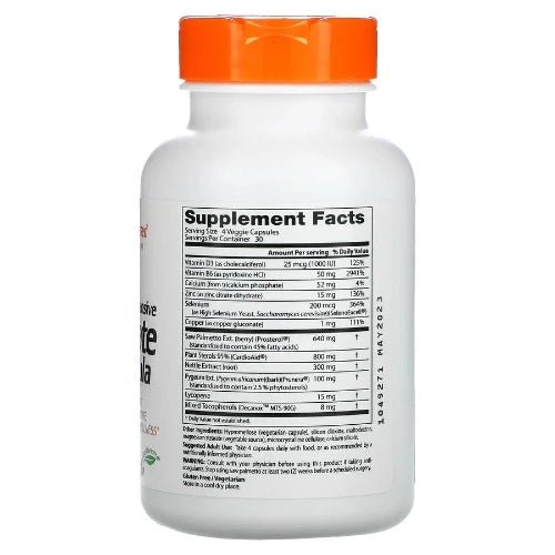 Doctor's Best Comprehensive Prostate Formula contains potent levels of synergistic herbs, nutrients and phytochemicals that have been scientifically researched to support the health and wellness of the prostate gland.