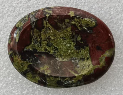 Dragon Bloodstone Worry Stone Oval - MarshallsHealthShop