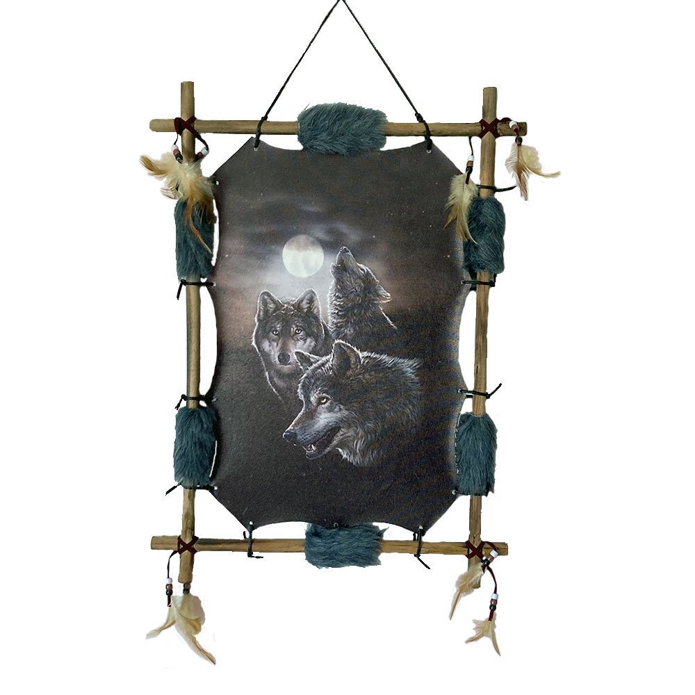 Dreamcatcher 3 Wolves Rectangle - 1st Stop Marshall's Health Shop, Gift Shop! - Heath and Natural Therapy New Brighton Christchurch - Naturopath