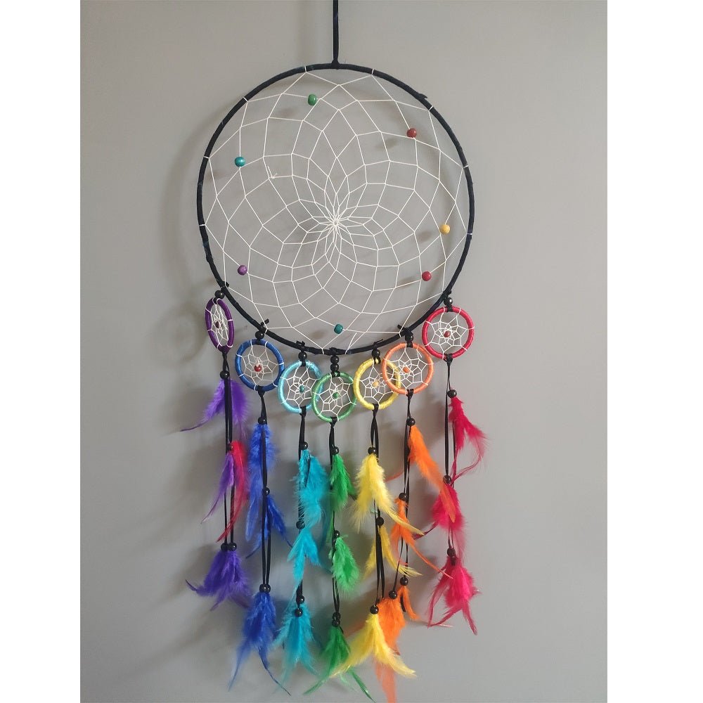 Dreamcatcher Charkra 8 Hoop 25cm - 1st Stop Marshall's Health Shop, Gift Shop! - Heath and Natural Therapy New Brighton Christchurch - Naturopath