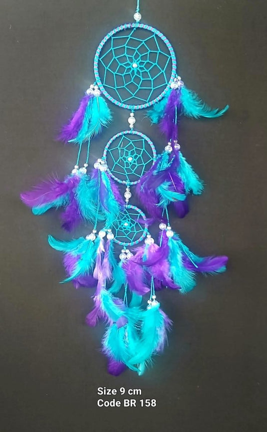 Dreamcatcher Teal Purple 9cm - 1st Stop Marshall's Health Shop, Gift Shop! - Heath and Natural Therapy New Brighton Christchurch - Naturopath