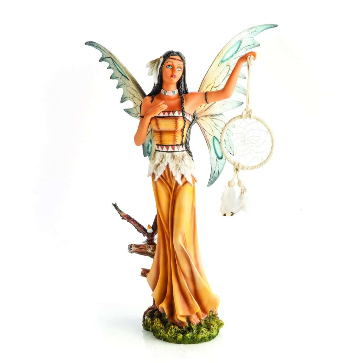 Fairy with Dreamcatcher/Eagle Companion Figurine - MarshallsHealthShop