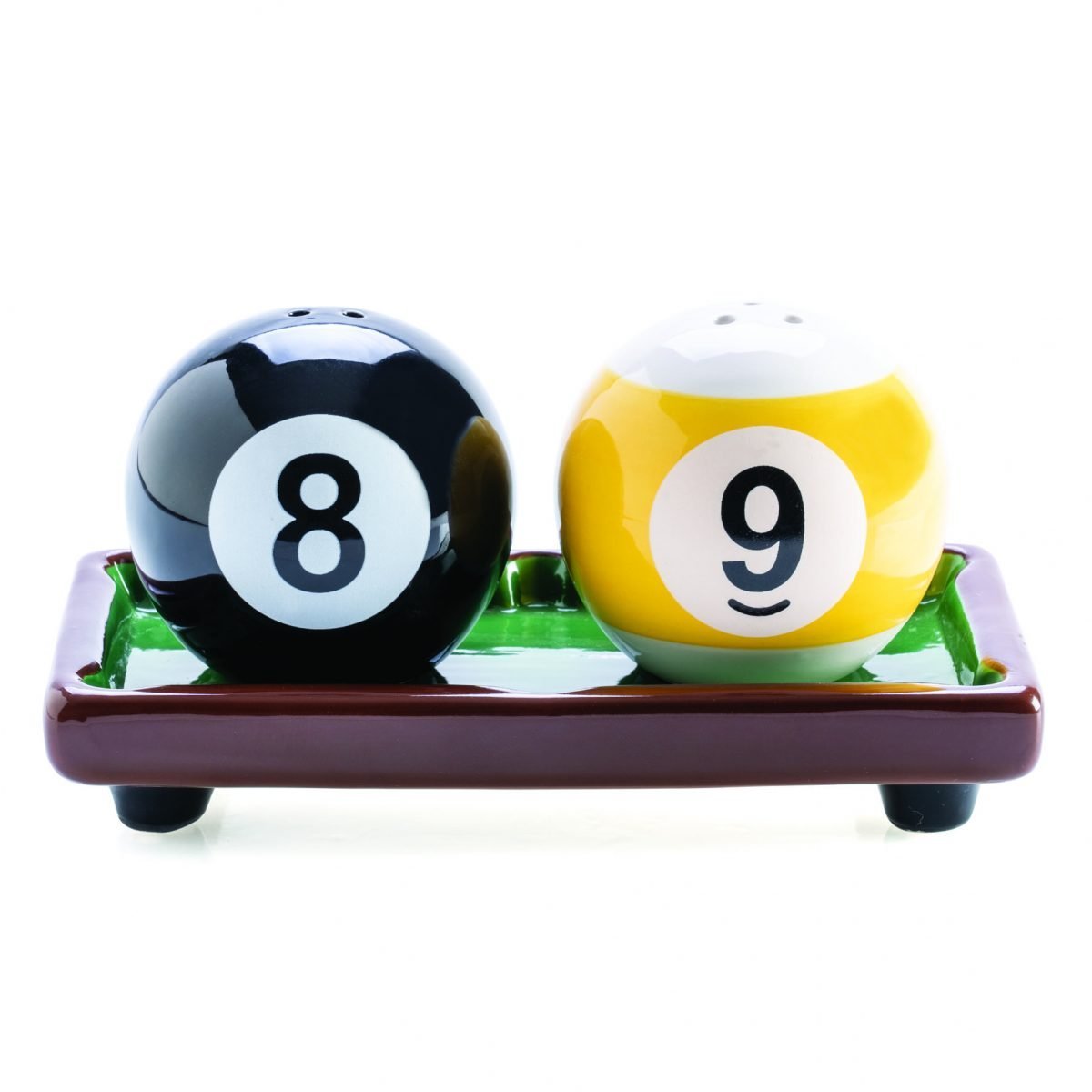 Flavour Mates 8 Ball Pool Salt & Pepper Set - 1st Stop Marshall's Health Shop, Gift Shop! - Heath and Natural Therapy New Brighton Christchurch - Naturopath
