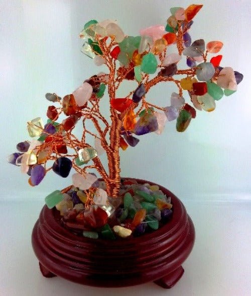Gemstone Tree Large Mixed Stones - 1st Stop Marshall's Health Shop, Gift Shop! - Heath and Natural Therapy New Brighton Christchurch - Naturopath