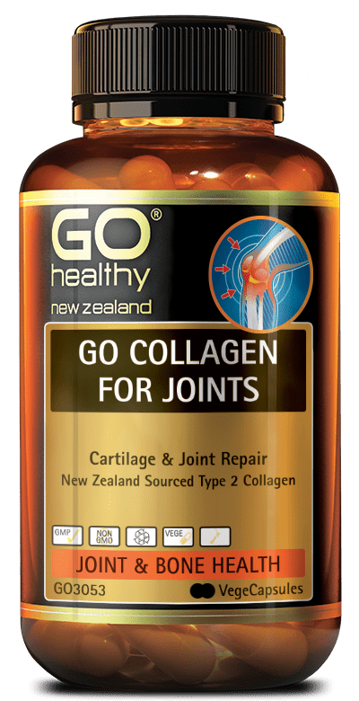GO COLLAGEN FOR JOINTS contains premium New Zealand sourced marine collagen. Collagen is the main protein that helps make up our ligaments, joints and muscles, and provides our bodies with structural support. Type 2 collagen supports cushioning and lubrication, and provides structural support. Vitamin D3 is well known for bone health, and the health benefits of Turmeric help provide antioxidant protection and support to joints.