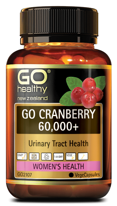 GO CRANBERRY 60,000+ is a triple strength formula that soothes and supports the urinary tract and bladder. Cranberry can be taken on going as a maintenance dose to support health of the urinary tract.