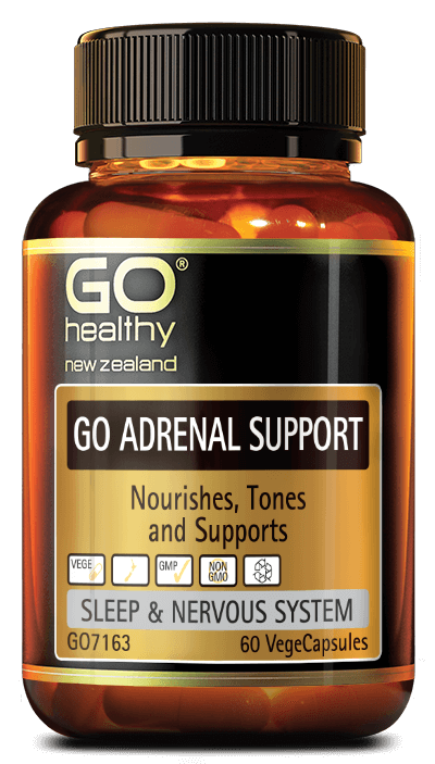 GO ADRENAL SUPPORT is a comprehensive blend of herbs, vitamins and minerals that support healthy adrenal function. GO Adrenal Support has been designed specifically to tone, support and nourish the adrenal glands, making it the ideal supplement to provide support to those with low adrenal function. In addition the ingredients will help the body cope with stress that every day life can bring.
