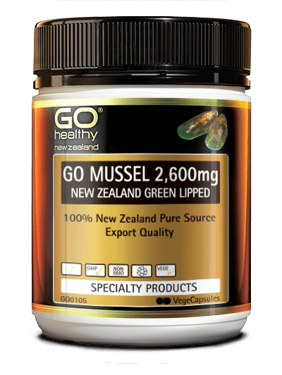 GO MUSSEL 2,600mg contains only 100% pure New Zealand Green Lipped Mussel powder. It is well known to support joint and cartilage health as well as joint mobility. Naturally occurring marine lipids and Chondroitin make Mussel powder an excellent nutritional supplement of choice by many people around the world.