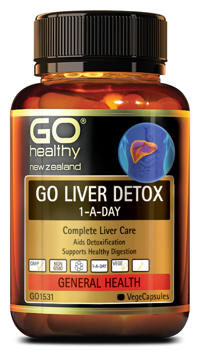 GO LIVER DETOX is a 1-A-Day formula designed specifically to support the liver and aid detoxification. The formula provides a specific blend of key herbs that are renowned for their liver, digestive and antioxidant properties. The liver works hard to detoxify and protect the body from things such as fatty foods, alcohol, medications and pollution. Milk Thistle is key to protecting and nourishing the liver.