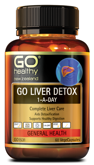 GO LIVER DETOX is a 1-A-Day formula designed specifically to support the liver and aid detoxification. The formula provides a specific blend of key herbs that are renowned for their liver, digestive and antioxidant properties. The liver works hard to detoxify and protect the body from things such as fatty foods, alcohol, medications and pollution. Milk Thistle is key to protecting and nourishing the liver.