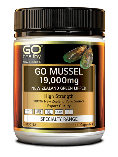 GO MUSSEL 19,000mg New Zealand Green Lipped contains only 100% pure New Zealand Green Lipped Mussel powder. It is well known to support joint and cartilage health as well as joint mobility. Naturally occurring marine lipids and Chondroitin make Mussel powder an excellent nutritional supplement of choice by many people around the world.