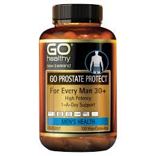 GO PROSTATE PROTECT provides a complex of key ingredients that help support prostate function and healthy urine flow. Saw Palmetto has been supplied in a maximum strength dose to provide optimum support for the prostate. Supplied in a convenient one a day dose for long term protection.