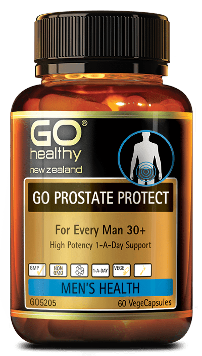 GO PROSTATE PROTECT provides a complex of key ingredients that help support prostate function and healthy urine flow. Saw Palmetto has been supplied in a maximum strength dose to provide optimum support for the prostate. Supplied in a convenient one a day dose for long term protection.