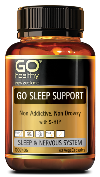 GO SLEEP SUPPORT is a gentle, calming formula that promotes relaxation and supports a good night’s sleep. The ingredients help to calm the mind and body without causing drowsiness. A good night’s sleep is essential for the next day’s performance. 5-HTP has been included to help support the body’s natural serotonin levels.