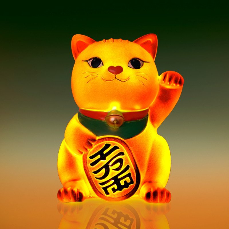 Golden Lucky Kitty Table Lamp - 1st Stop Marshall's Health Shop, Gift Shop! - Heath and Natural Therapy New Brighton Christchurch - Naturopath