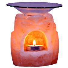 Himalayan Salt Lotus Oil Burner Authentic Himalayan Salt Lamp.  SKU: SOBL