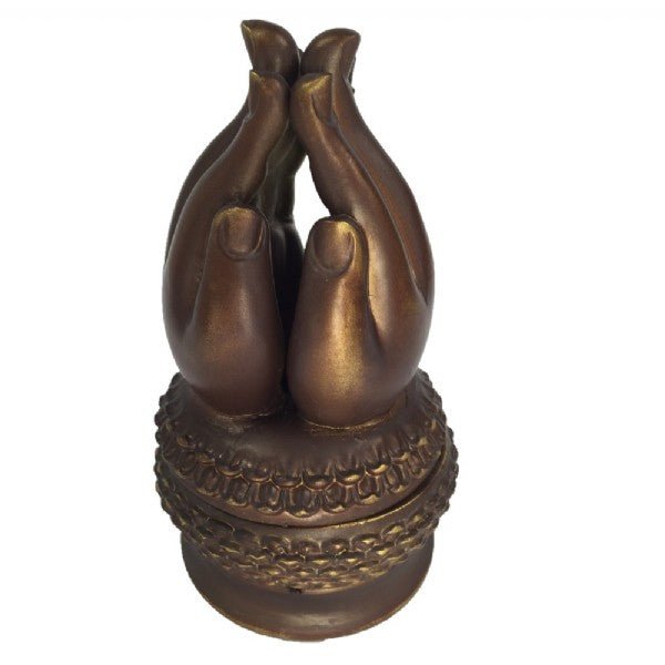 Incense Holder Gold Buddha Hand - 1st Stop Marshall's Health Shop, Gift Shop! - Heath and Natural Therapy New Brighton Christchurch - Naturopath