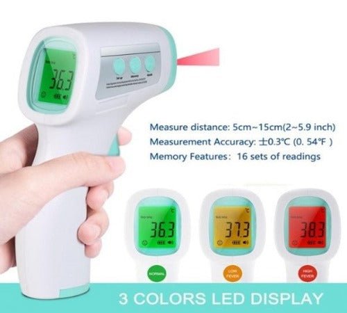 MULTIFUNCTION DIGITAL THERMOMETER   The Non-Contact IR Thermometer is perfect for screening people for potentially elevated body temperature. It’s specially designed to take the temperature of a baby or an adult by applying it to the forehead without any physical contact