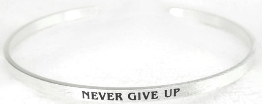 Inspirational Bracelet NEVER GIVE UP - 1st Stop Marshall's Health Shop, Gift Shop! - Heath and Natural Therapy New Brighton Christchurch - Naturopath