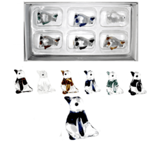 Kaku Penguins Glass Micromini (H) 30mm – 6 Assorted Colours  SKU:NZGF-470X