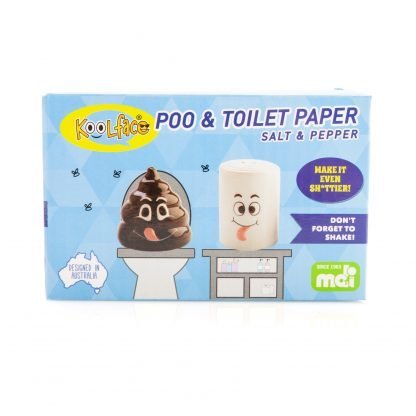 Koolface Poo and Toilet Paper Salt & Pepper Set - 1st Stop Marshall's Health Shop, Gift Shop! - Heath and Natural Therapy New Brighton Christchurch - Naturopath