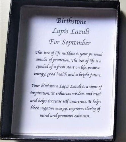 Lapis Lazuli September Birthstone Necklace&nbsp;

Length 70cm

1st Stop, Marshall's Health Shop, Gift Shop!

SKU: BN9