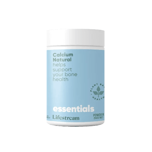 Lifestream Calcium Natural 250g Powder A natural and sustainable calcium with 72 vital elements and minerals. A natural and sustainable calcium with 72 vital elements and minerals, available in powder and capsules.