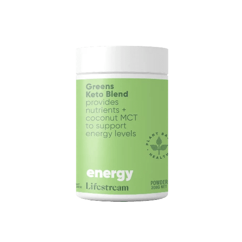 Lifestream Greens Keto Blend 200g Powder A super greens phytonutrient boost. Have you made the switch to Keto, and feel like you're struggling with low energy levels? Increasing the nutrients in your diet will support healthy everyday energy levels, and Lifestream’s Greens Keto Blend is designed especially for you.