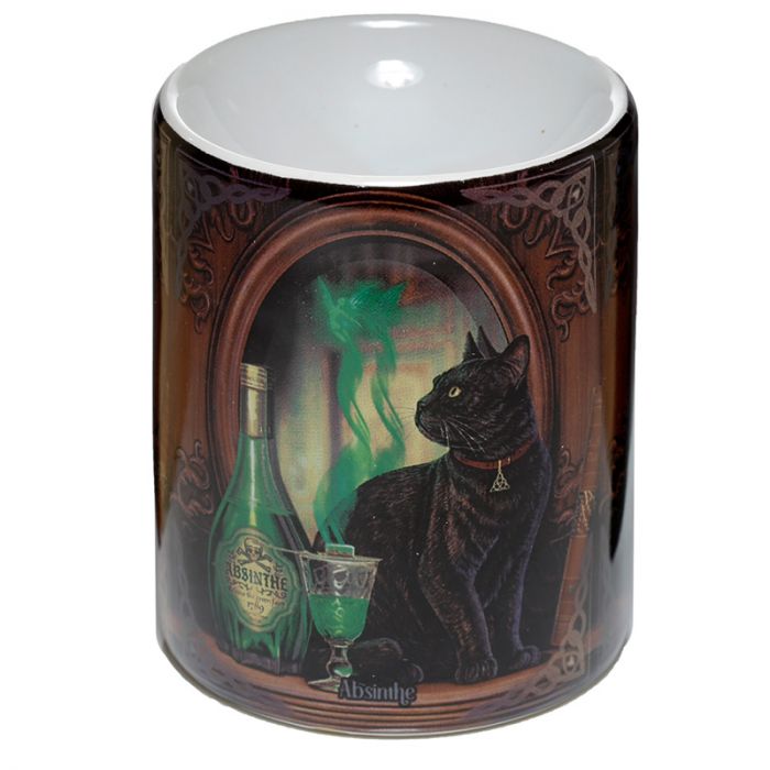Lisa Parker Absinthe Cat Oil Burner - 1st Stop Marshall's Health Shop, Gift Shop! - Heath and Natural Therapy New Brighton Christchurch - Naturopath