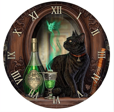 Lisa Parker Absinthe Picture Clock - 1st Stop Marshall's Health Shop, Gift Shop! - Heath and Natural Therapy New Brighton Christchurch - Naturopath