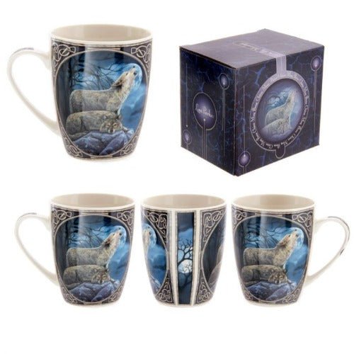 Lisa Parker New Design Howling Wolf Porcelain Mug - 1st Stop Marshall's Health Shop, Gift Shop! - Heath and Natural Therapy New Brighton Christchurch - Naturopath