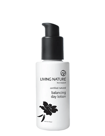 Living Nature’s certified natural Balancing Day Lotion is a lightweight moisturiser to hydrate and balance skins natural moisture content.  • Lightweight, fast absorbing formula • Soothes and nourishes without weighing skin down • Suitable for oily and combination skin • Certified natural • Made in New Zealand