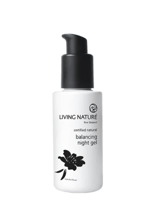 Living Nature’s certified natural Balancing Night Gel is a soothing, rejuvenating gel to balance the skin's natural oils and moisture content overnight.  • The lightweight gel formula hydrates without weighing skin down • Suitable for oily and combination skin • Certified natural • Made in New Zealand