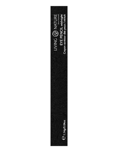 LIVING NATURE EYE PENCIL - MIDNIGHT Enhance and define eyes with Living Natures certified natural Midnight Eye Pencil, a deep black shade. The gentle natural formula is crafted with nourishing Carnauba Wax, Aloe Leaf Extract and Macadamia Seed Oil, and enhanced with antioxidant rich Vitamin E. 