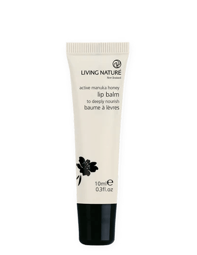 Living Nature's certified natural Lip Balm smooths and protects your lips by sealing in moisture and preventing dehydration. Active Mānuka Honey naturally moisturises, and its antimicrobial and healing properties help heal split or chapped lips. Crafted with soothing Calendula, Avocado Oil and Jojoba Oil for additional nourishment, our certified natural Lip Balm will leave your lips beautifully soft and supple.