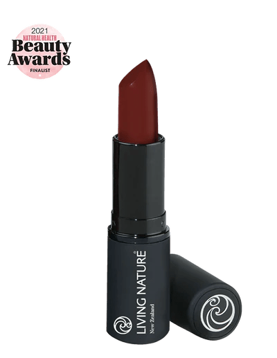 LIVING NATURE LIPSTICK - PURE PASSION Add a hint of drama with Living Nature’s Pure Passion natural lipstick, a deep crimson-red with cool undertones. With a smooth semi-matte finish, Pure Passion is bold and beautiful, designed for those who want to make a statement.